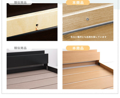 ベッド シングル マットレス付き フロアベッド ローベッド 棚 コンセント Bellini ベリーニ 圧縮ロールポケットマットレス(代引不可)