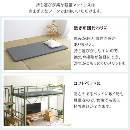 Beleza5 ベレーザ・ファイブ 高反発プロファイルウレタンマットレス シングル グレー 幅97cm 奥行195cm 布団 硬め ウレタンマットレス 通気性向上 寝返り楽々 圧力分散(代引不可)