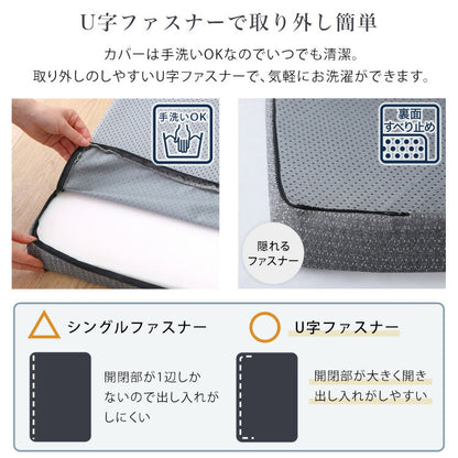 Beleza5 ベレーザ・ファイブ 高反発プロファイルウレタンマットレス セミシングルショート グレー 幅80cm 奥行180cm 布団 硬め ウレタンマットレス 通気性向上 寝返り楽々 圧力分散(代引不可)