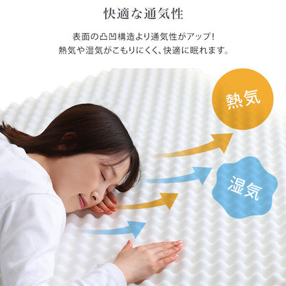 Beleza10 ベレーザ・テン 高反発プロファイルウレタンマットレス セミシングルショート グレー 幅80cm 奥行180cm 布団 硬め ウレタンマットレス 通気性向上 寝返り楽々 圧力分散(代引不可)