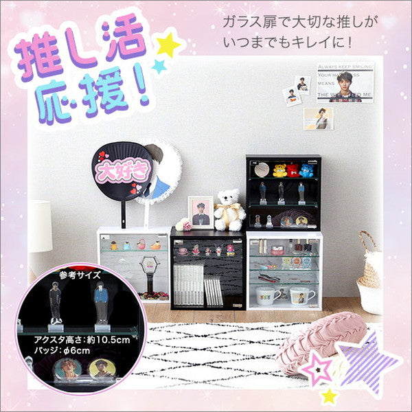 コレクションキューブラック 浅型タイプ コレクション ラック キューブラック 推し活 アイドル フィギュア アクリルスタンド トレカ ガラス扉 展示 キューブボックス 浅型(代引不可)