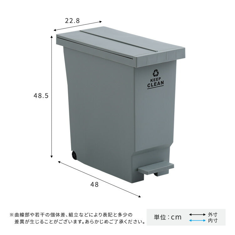バタフライオープンタイプ ペダルゴミ箱32L ごみ箱 ダストボックス ごみばこ ゴミ箱 バタフライ式 コンパクト 馴染みやすい おしゃれ ペール ペダル 省スペース 軽量 キャスター付き キャスター(代引不可)