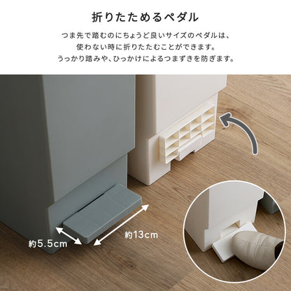 バタフライオープンタイプ ペダルゴミ箱32L ごみ箱 ダストボックス ごみばこ ゴミ箱 バタフライ式 コンパクト 馴染みやすい おしゃれ ペール ペダル 省スペース 軽量 キャスター付き キャスター(代引不可)