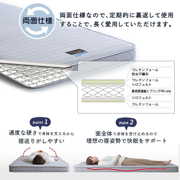 フランスベッド たためるスプリングマットレス シングルサイズ 日本製 マットレス シングル 折りたたみ 三つ折り コンパクト 通気性 耐久性 日本製 フランスベッド 家具 インテリア ベッド(代引不可)