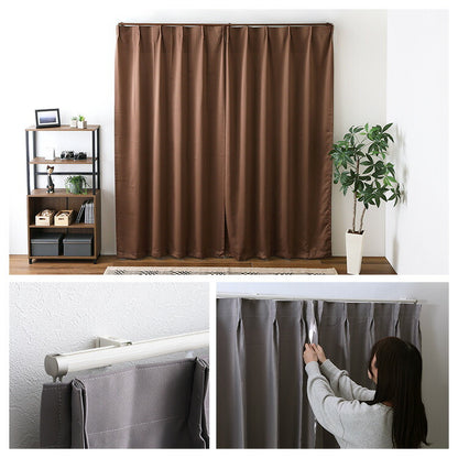 カーテンレール シングルタイプ 1.6~3m(伸縮) カーテンレール シングル 伸縮機能カーテンレール 伸縮幅 1.6~3m 木目 ホワイト ブラウン 日本製 マンション キッチン リビング(代引不可)