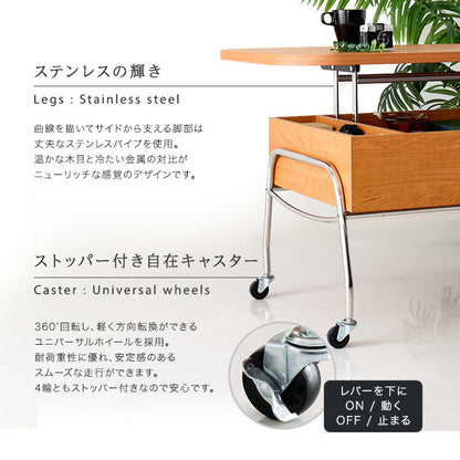 リフティングセンターテーブル NIVEL ナイベル テーブル キャスター付き 収納テーブル 収納付き 作業テーブル センターテーブル リビング PC作業 作業台 ローテーブル(代引不可)