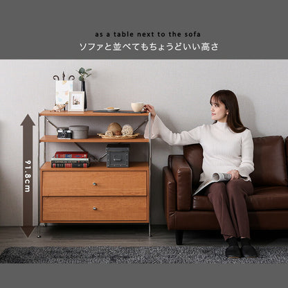 引き出し収納付き シェルフラック NIVEL ナイベル シェルフラック ラック ラック収納 オープン棚 オープン収納 リビング 寝室 収納棚 おしゃれ シンプル(代引不可)