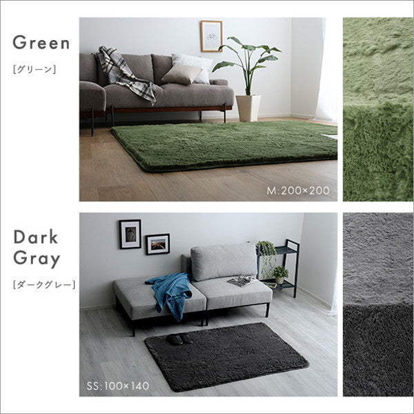 ふわふわシャギーラグ 円形100cm シャギーラグ 滑り止め 高密度 ウレタン おしゃれ 無地 ナチュラル ラグマット ラグ カーペット 絨毯 ホットカーペット 床暖房(代引不可)