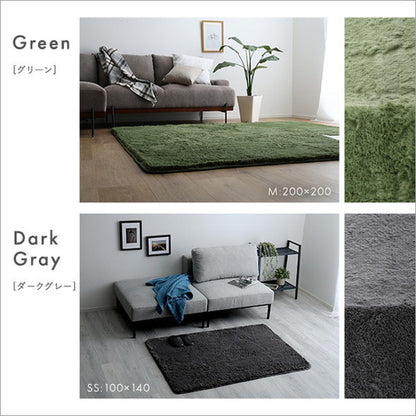 ふわふわシャギーラグ 円形140cm シャギーラグ 滑り止め 高密度 ウレタン おしゃれ 無地 ナチュラル ラグマット ラグ カーペット 絨毯 ホットカーペット 床暖房(代引不可)