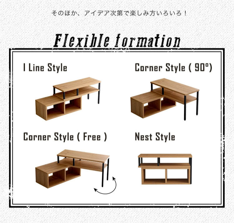 伸縮式 テレビ台 ヴィンテージ 爽やか 選べる3色 木目調 テレビボード ローボード テレビラック コンパクト 収納 シンプル かわいい TV台 回転式 おしゃれ 北欧 西海岸 スチール BALKA バルカ(代引不可)