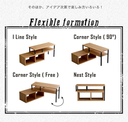 伸縮式 テレビ台 ヴィンテージ 爽やか 選べる3色 木目調 テレビボード ローボード テレビラック コンパクト 収納 シンプル かわいい TV台 回転式 おしゃれ 北欧 西海岸 スチール BALKA バルカ(代引不可)