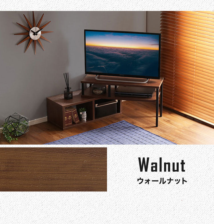 伸縮式 テレビ台 ヴィンテージ 爽やか 選べる3色 木目調 テレビボード ローボード テレビラック コンパクト 収納 シンプル かわいい TV台 回転式 おしゃれ 北欧 西海岸 スチール BALKA バルカ(代引不可)