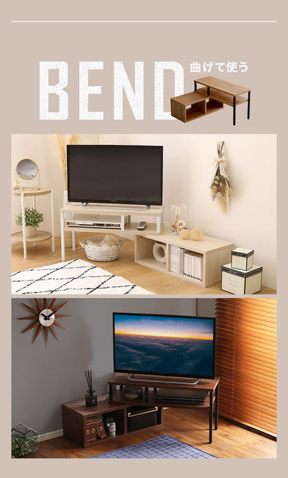 伸縮式 テレビ台 ヴィンテージ 爽やか 選べる3色 木目調 テレビボード ローボード テレビラック コンパクト 収納 シンプル かわいい TV台 回転式 おしゃれ 北欧 西海岸 スチール BALKA バルカ(代引不可)