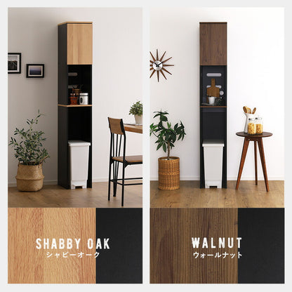 ヴィンテージ木製ごみ箱上ラック すき間収納タイプ すきま収納 収納ラック ゴミ箱上収納 食器棚 食器収納 キッチン収納 キッチン 扉収納 オープン収納(代引不可)