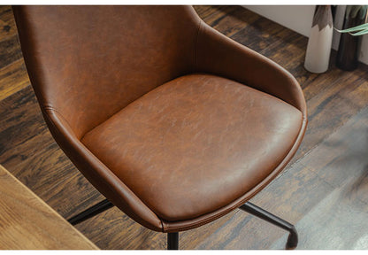 ラウンドチェア アームレス 回転式 座面高43cm ジグザグステッチ 肘掛け無 テーブルに収まる リビング ダイニング デスク リモートワーク オフィスチェア 上品 お洒落(代引不可)