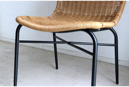 ダイニングチェア リゾートチェア ガーデンチェアラウンジ PEラタン 籐 イス 椅子 いす 食卓 バルコニー 庭 屋外 カフェ テラス おうち時間 くつろぎ(代引不可)