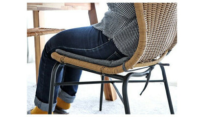 ダイニングチェア リゾートチェア ガーデンチェアラウンジ PEラタン 籐 イス 椅子 いす 食卓 バルコニー 庭 屋外 カフェ テラス おうち時間 くつろぎ(代引不可)