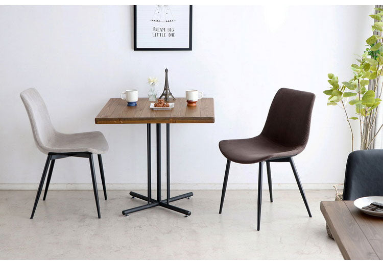 ダイニングチェア 肘なし コーデュロイ スチール脚 ファブリック 椅子 イス チェア 北欧 モダン モノトーン シンプル おしゃれ(代引不可)