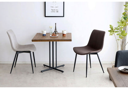 ダイニングチェア 肘なし コーデュロイ スチール脚 ファブリック 椅子 イス チェア 北欧 モダン モノトーン シンプル おしゃれ(代引不可)