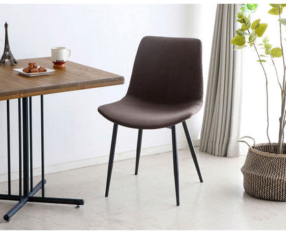 ダイニングチェア 肘なし コーデュロイ スチール脚 ファブリック 椅子 イス チェア 北欧 モダン モノトーン シンプル おしゃれ(代引不可)