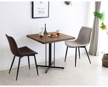 ダイニングチェア 肘なし コーデュロイ スチール脚 ファブリック 椅子 イス チェア 北欧 モダン モノトーン シンプル おしゃれ(代引不可)