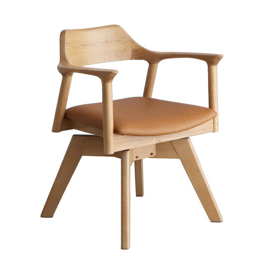 ラウンドチェア 肘掛け付き ダイニングチェア 木製 ナチュラルテイスト 回転チェア リビング ダイニング デスク お洒落 チェア 椅子 いす 食卓 デザインチェア 北欧 おしゃれ(代引不可)