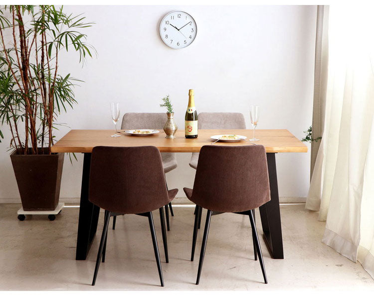 ダイニングテーブル 幅150 天然木 オーク突板 一枚板風 台形脚 食卓テーブル 机 北欧 モダン おしゃれ(代引不可)