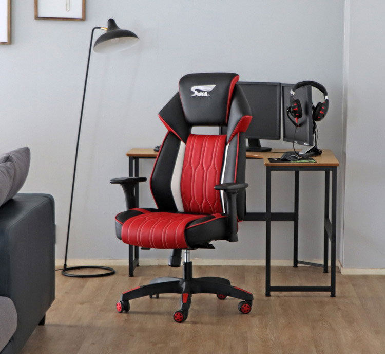 SeAGA-05 ゲーミングチェア リクライニング 可動式アームレスト オフィスチェア キャスター テレワーク 肘稼働式 肘置き 高さ7段階調整 前後5段階調整 座面昇降機能(代引不可)