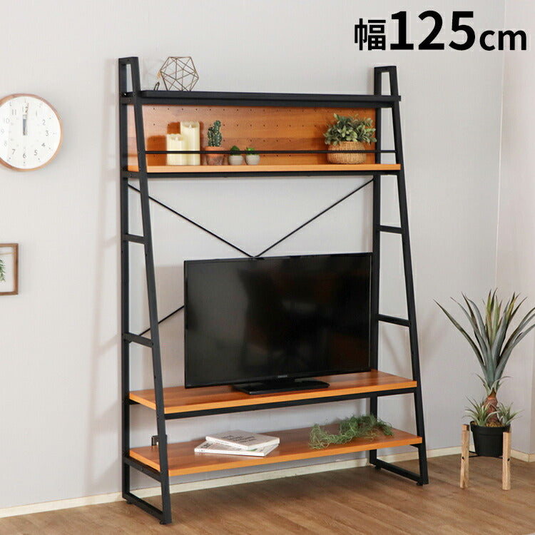 ネイツ シェルフ 幅125×奥行44×高さ180cm テレビシェルフ オープンラック オープンシェルフ ディスプレイラック ウッドラック 棚 収納 TV tv テレビ 北欧(代引不可)