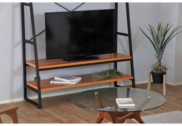 ネイツ シェルフ 幅125×奥行44×高さ180cm テレビシェルフ オープンラック オープンシェルフ ディスプレイラック ウッドラック 棚 収納 TV tv テレビ 北欧(代引不可)