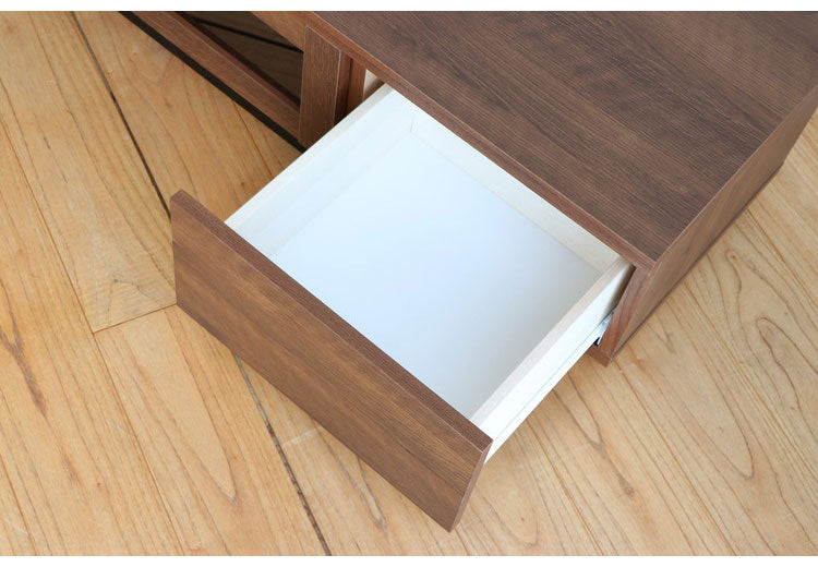 日本製 テレビ台 幅140cm 北欧 シンプル ローボード ガラス扉 引き出し 収納 テレビボード TV台 TVボード リビング 国産 おしゃれ(代引不可)