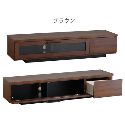 日本製 テレビ台 幅140cm 北欧 シンプル ローボード ガラス扉 引き出し 収納 テレビボード TV台 TVボード リビング 国産 おしゃれ(代引不可)