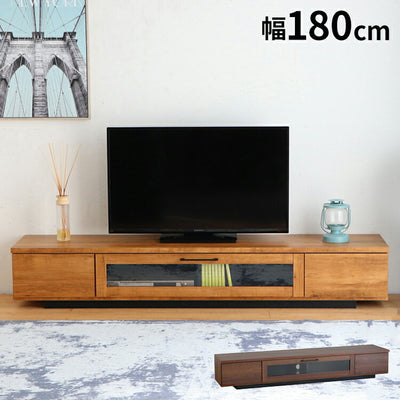 日本製 テレビ台 幅180cm 北欧 シンプル ローボード ガラス扉 引き出し 収納 テレビボード TV台 TVボード リビング 国産 おしゃれ(代引不可)