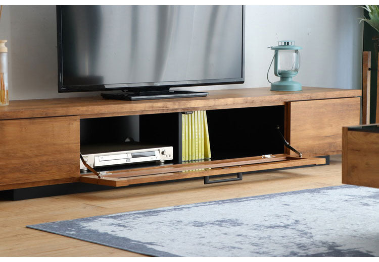 日本製 テレビ台 幅180cm 北欧 シンプル ローボード ガラス扉 引き出し 収納 テレビボード TV台 TVボード リビング 国産 おしゃれ(代引不可)