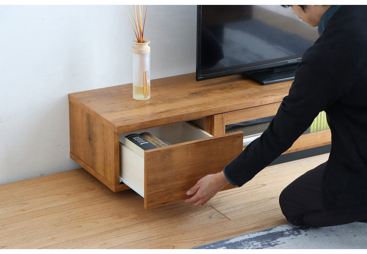 日本製 テレビ台 幅180cm 北欧 シンプル ローボード ガラス扉 引き出し 収納 テレビボード TV台 TVボード リビング 国産 おしゃれ(代引不可)