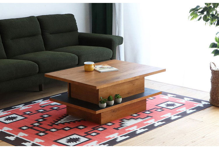 アダムロ リフトアップテーブル 幅90cm センターテーブル 日本製 完成品 リフトアップ式 ヴィンテージ シンプルデザイン 昇降 テーブル リフトテーブル(代引不可)