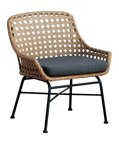 ラタン調 ベンチソファ 1P スチール脚 一人掛けソファ コンパクトソファ 1Pソファ 1人掛け 1人用 ラタンチェア 北欧 シンプル おしゃれ(代引不可)