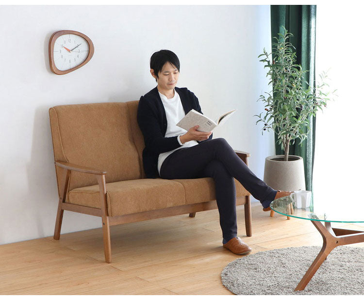 コーデュロイソファ 二人掛けソファ 肘付き 幅116 ソファ 2Pソファ 2人掛け 2人用 コンパクトソファ ファブリック 北欧 シンプル おしゃれ(代引不可)