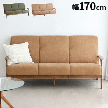 コーデュロイソファ 三人掛けソファ 肘付き 幅170 ソファ 3Pソファ 3人掛け 3人用 コンパクトソファ ファブリック 北欧 シンプル おしゃれ(代引不可)