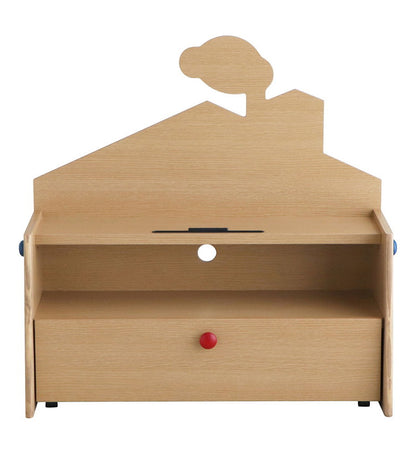 TRMO11 ちぃも おうち えんとつ型 国産 タブレットスタンド付収納 収納アイテム 日本製 引き出し付き 木製 キッズ 子供部屋 子ども デスク 机 リビング 物置き(代引不可)