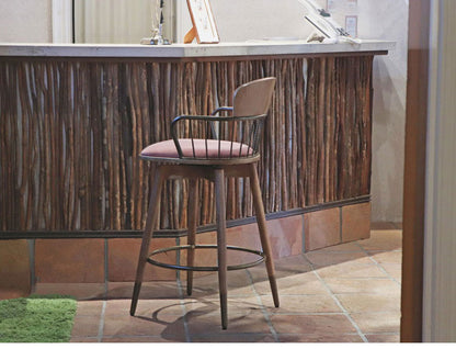 ダナ バーチェア カウンターチェア 背もたれ付き 北欧 バーチェア ハイスツール おしゃれ 椅子 スツール 回転式 チェア チェアー カフェ風 イス カウンター(代引不可)