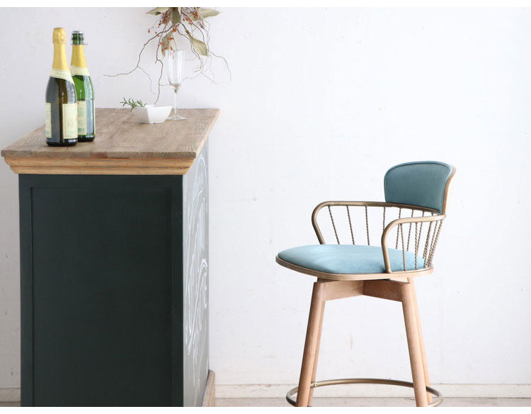 ダナ バーチェア カウンターチェア 背もたれ付き 北欧 バーチェア ハイスツール おしゃれ 椅子 スツール 回転式 チェア チェアー カフェ風 イス カウンター(代引不可)