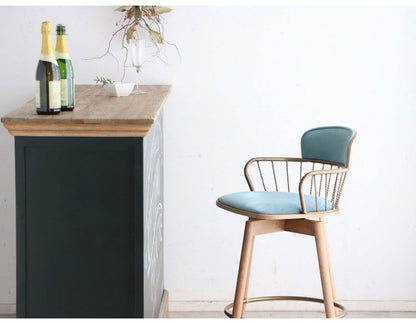 ダナ バーチェア カウンターチェア 背もたれ付き 北欧 バーチェア ハイスツール おしゃれ 椅子 スツール 回転式 チェア チェアー カフェ風 イス カウンター(代引不可)