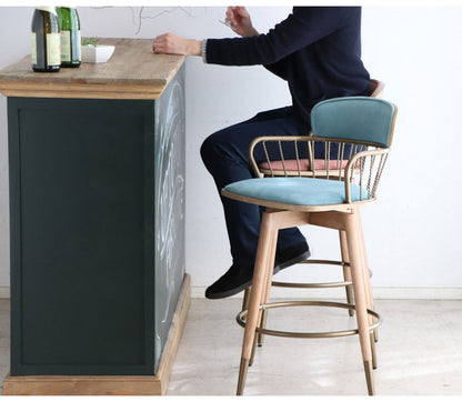 ダナ バーチェア カウンターチェア 背もたれ付き 北欧 バーチェア ハイスツール おしゃれ 椅子 スツール 回転式 チェア チェアー カフェ風 イス カウンター(代引不可)