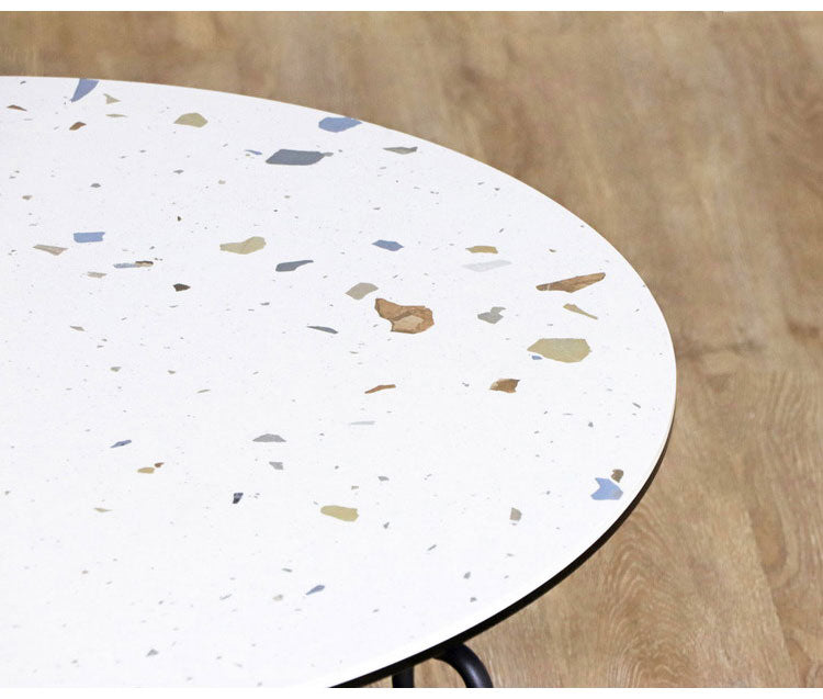 セラミック 円形テーブル 80cm スチール脚 ローテーブル モダン 丸型 カフェテーブル センターテーブル ソファテーブル おしゃれ(代引不可)