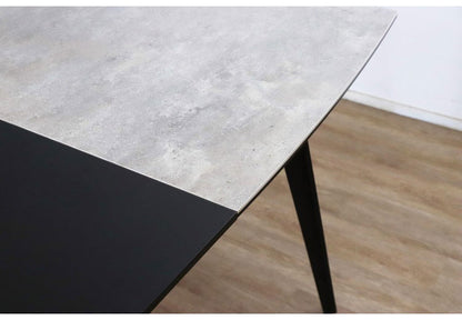 セラミック 伸長式 ダイニングテーブル 幅140～170 セラミックテーブル 伸縮 セラミック天板 食卓テーブル 机 北欧 モノトーン おしゃれ(代引不可)