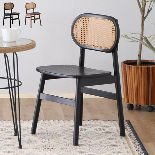 チェア 背もたれ付き カウンターチェア 座面高45cm オーク ラタン 木製 籐家具 ナチュラルテイスト 重厚感 リビング ダイニング バーカウンター(代引不可)