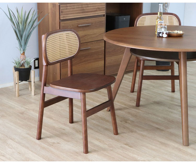 チェア 背もたれ付き カウンターチェア 座面高45cm オーク ラタン 木製 籐家具 ナチュラルテイスト 重厚感 リビング ダイニング バーカウンター(代引不可)