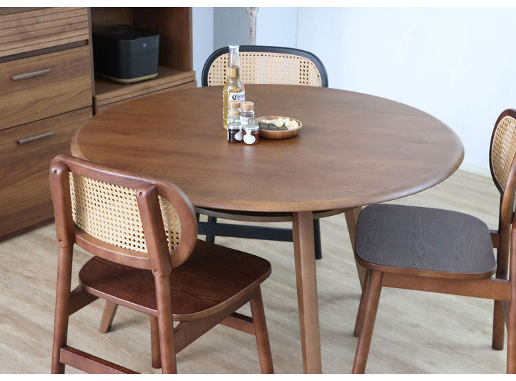 チェア 背もたれ付き カウンターチェア 座面高45cm オーク ラタン 木製 籐家具 ナチュラルテイスト 重厚感 リビング ダイニング バーカウンター(代引不可)