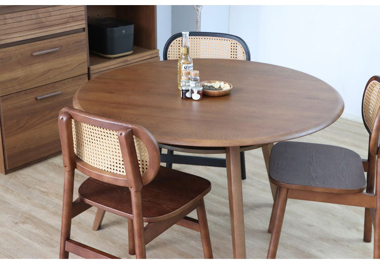 ラタン調 デザインチェア 木製 無垢 ダイニングチェア 椅子 イス チェア 北欧 おしゃれ(代引不可)